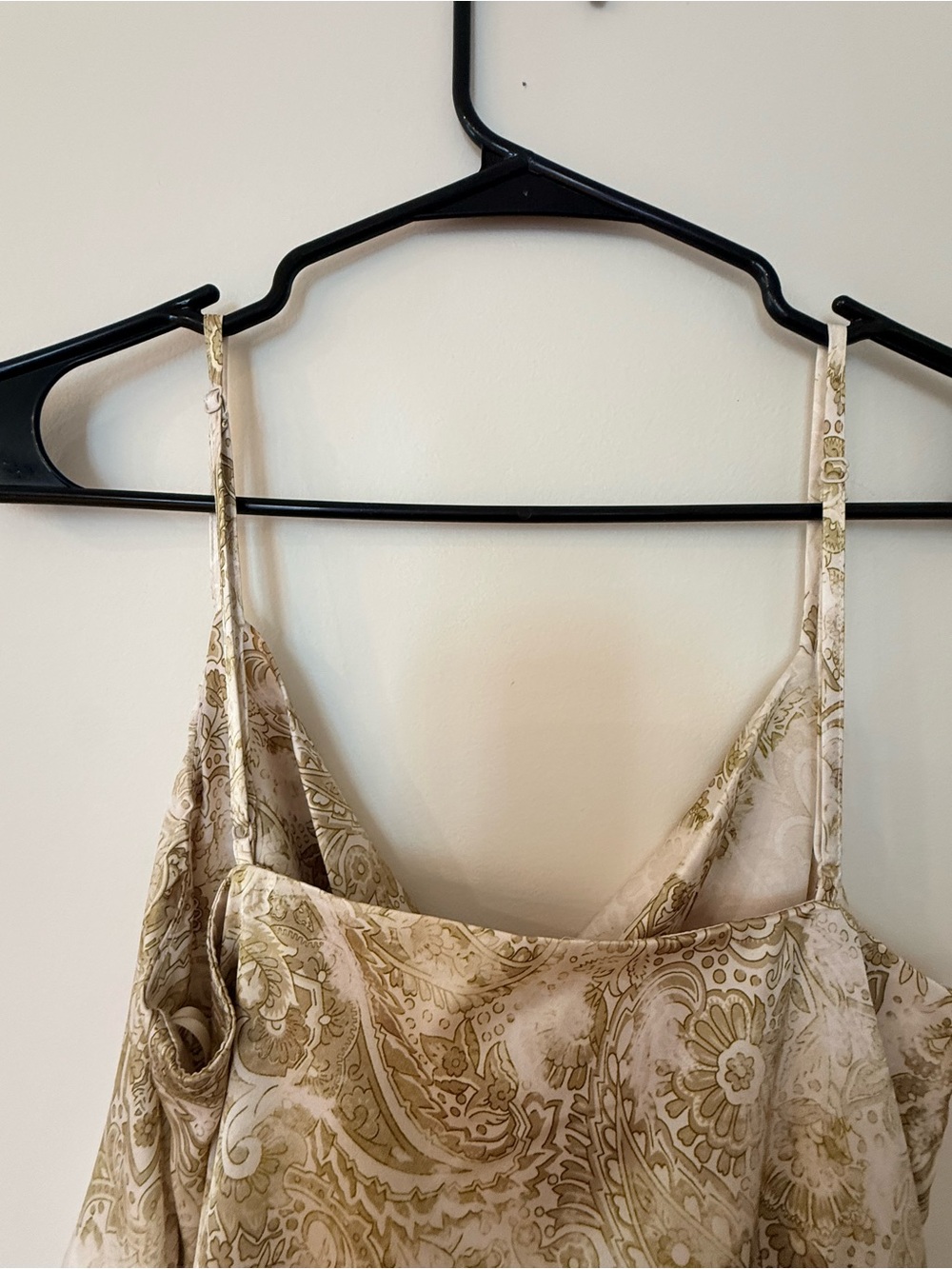 Olive Paisley Slip Dress - Picture 9 of 11